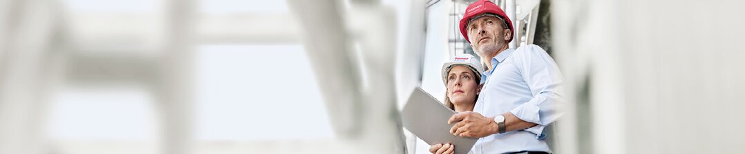 Site inspection with two electrical engineers 